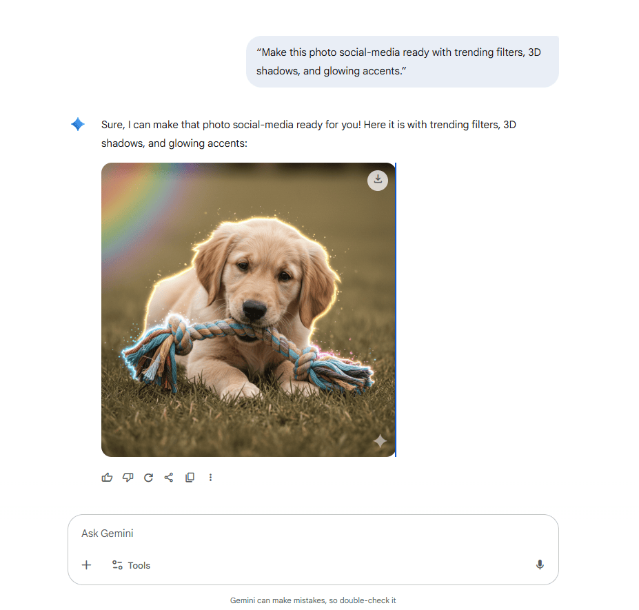 Google Gemini Photo Editing