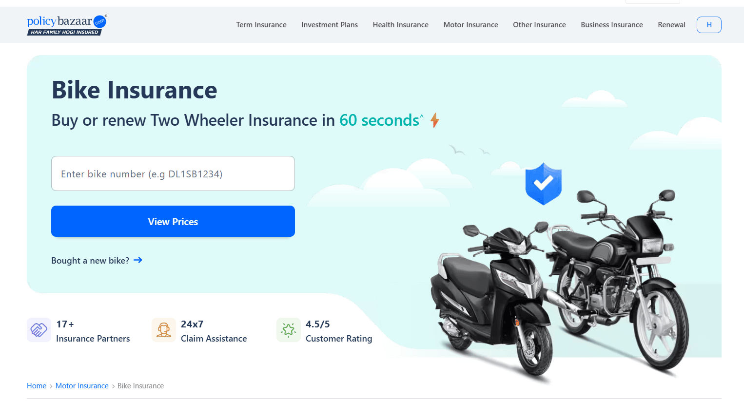 Policybazaar Bike Insurance